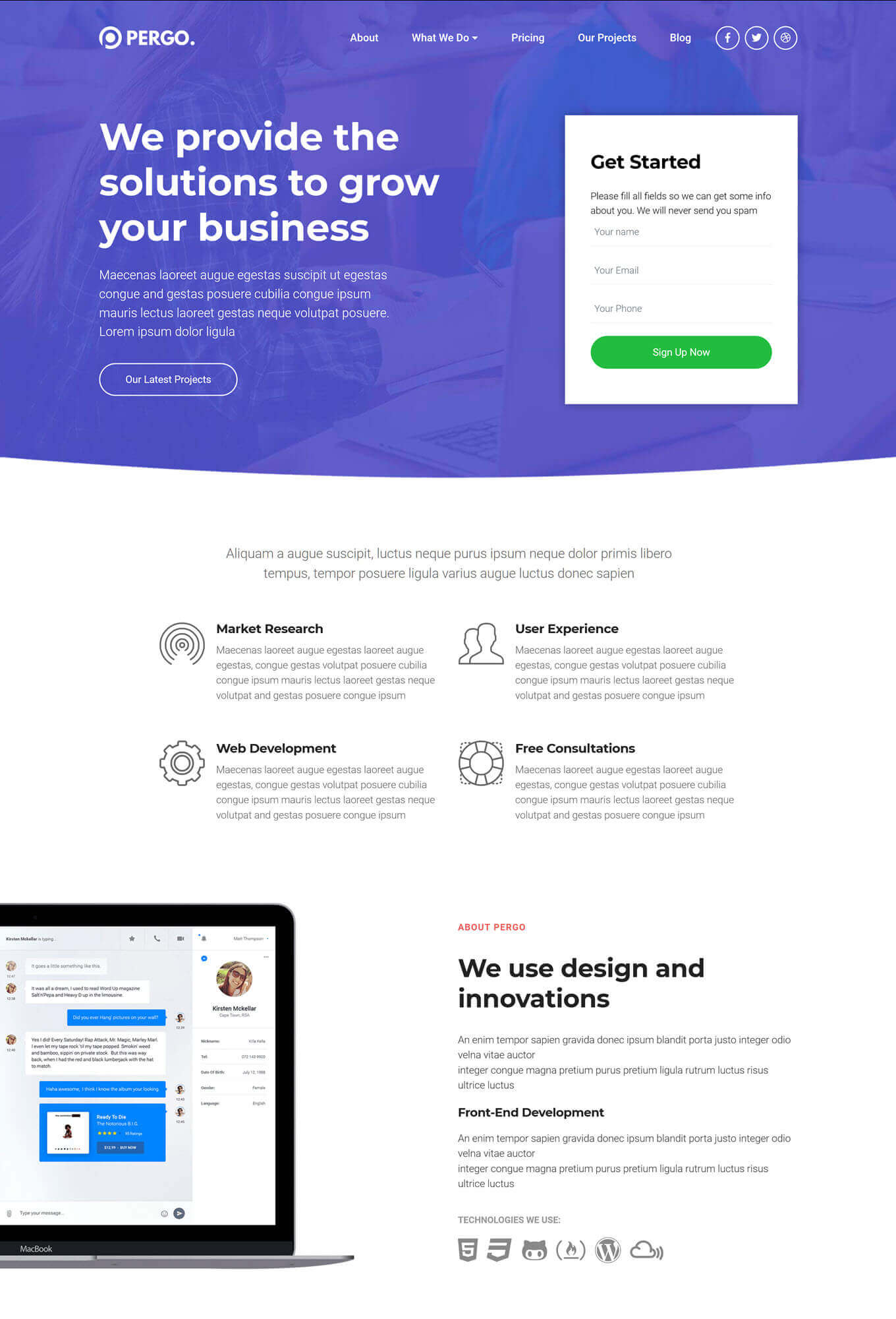 Landing Page Free Template Cabai