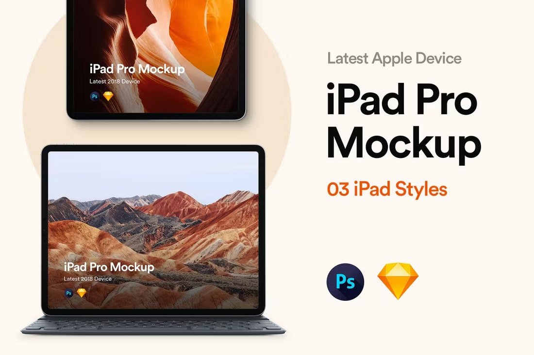 3 Stylish iPad Pro Mockup Templates