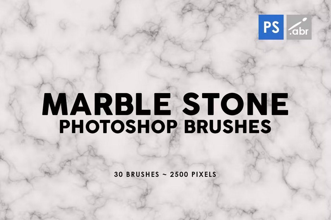 30 Marble Stone Photoshop Stamp Brushes