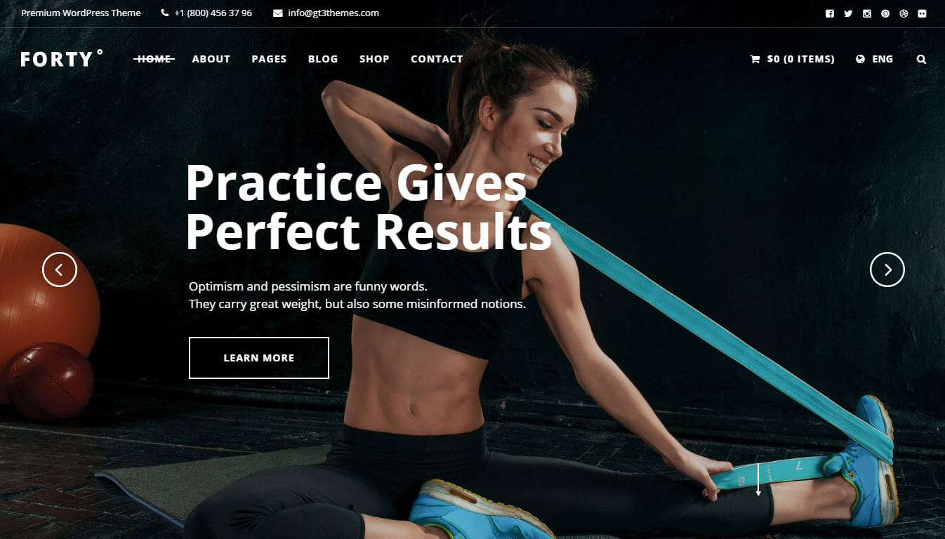 Forty - Multi-purpose Gym WordPress Theme