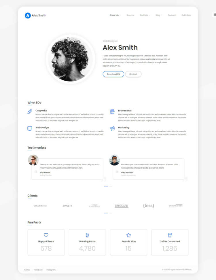 55+ Best CV and Resume WordPress Themes 2024 (Free & Premium) - Theme ...