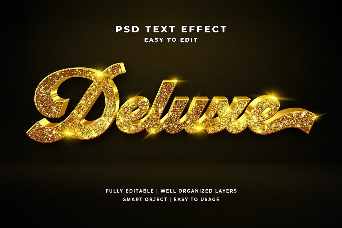 3D Gold Luxury Text Style Effect