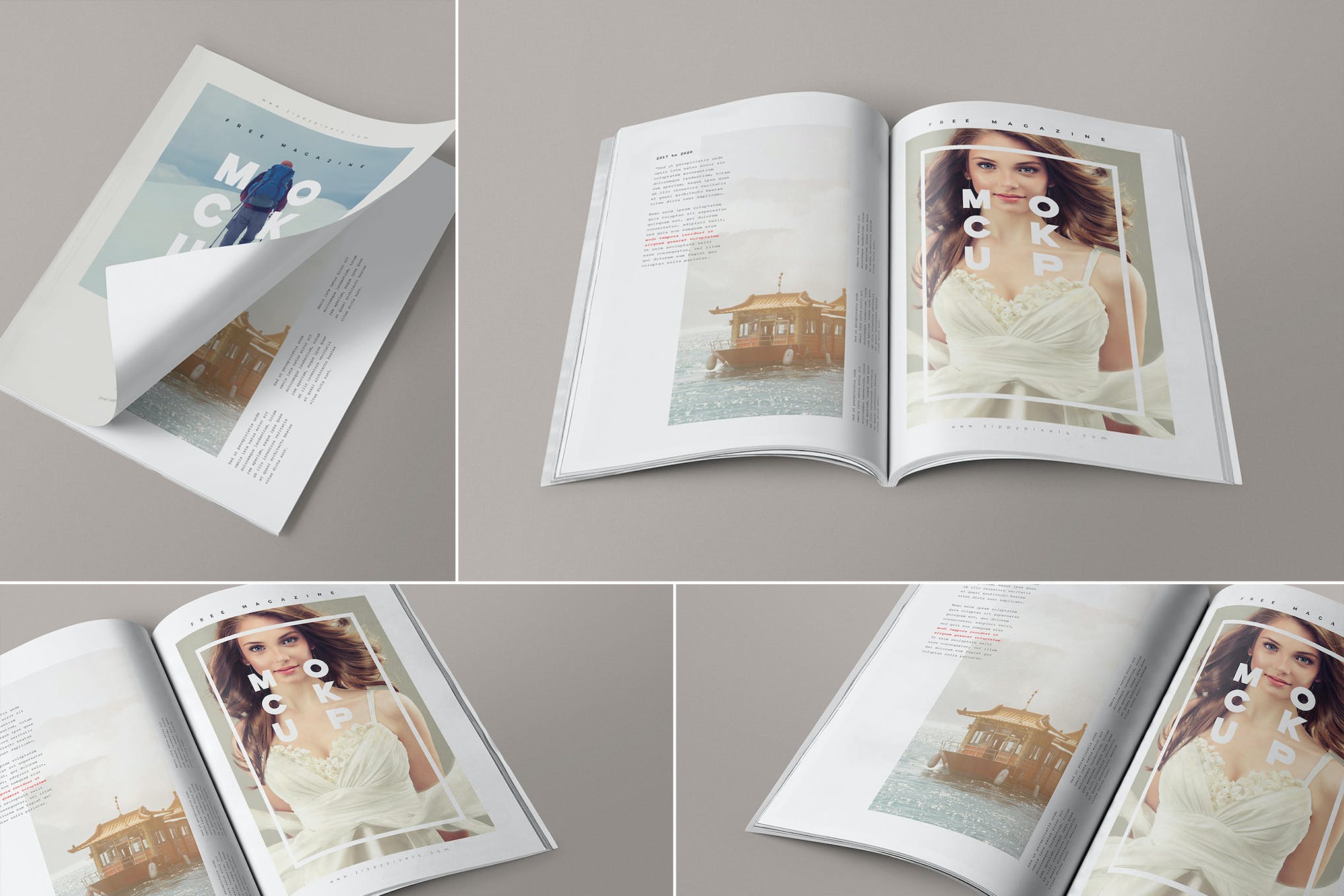 4 Minimal Magazine Mockups