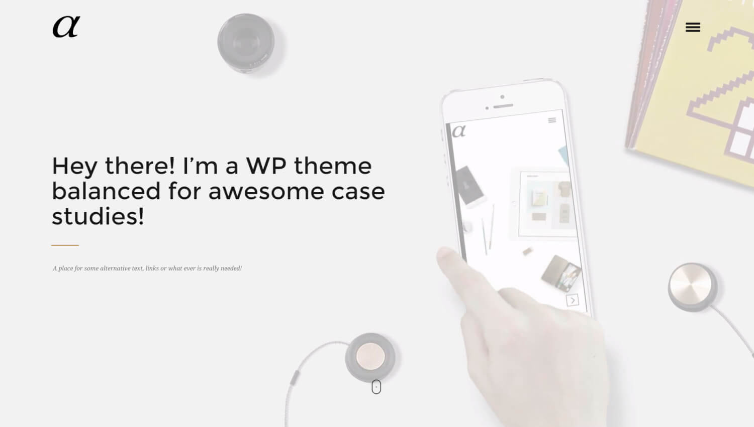 Alpha - Simple Portfolio WordPress Theme