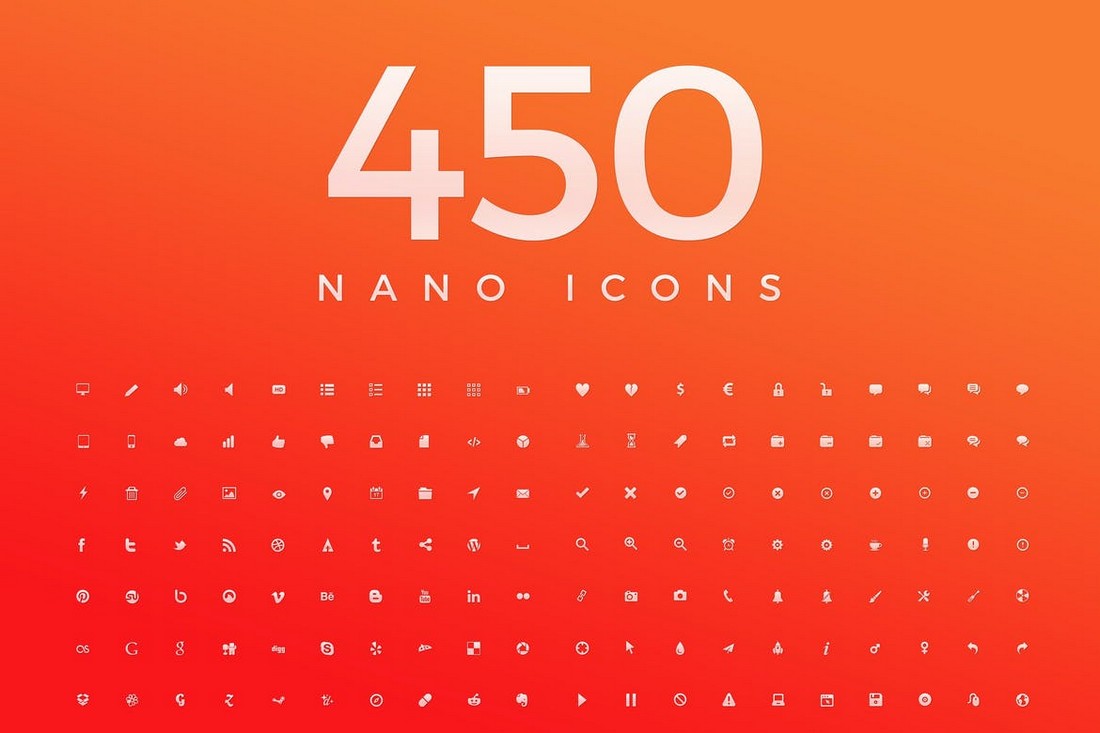 450 Nano Mininmal Icons for iPhone