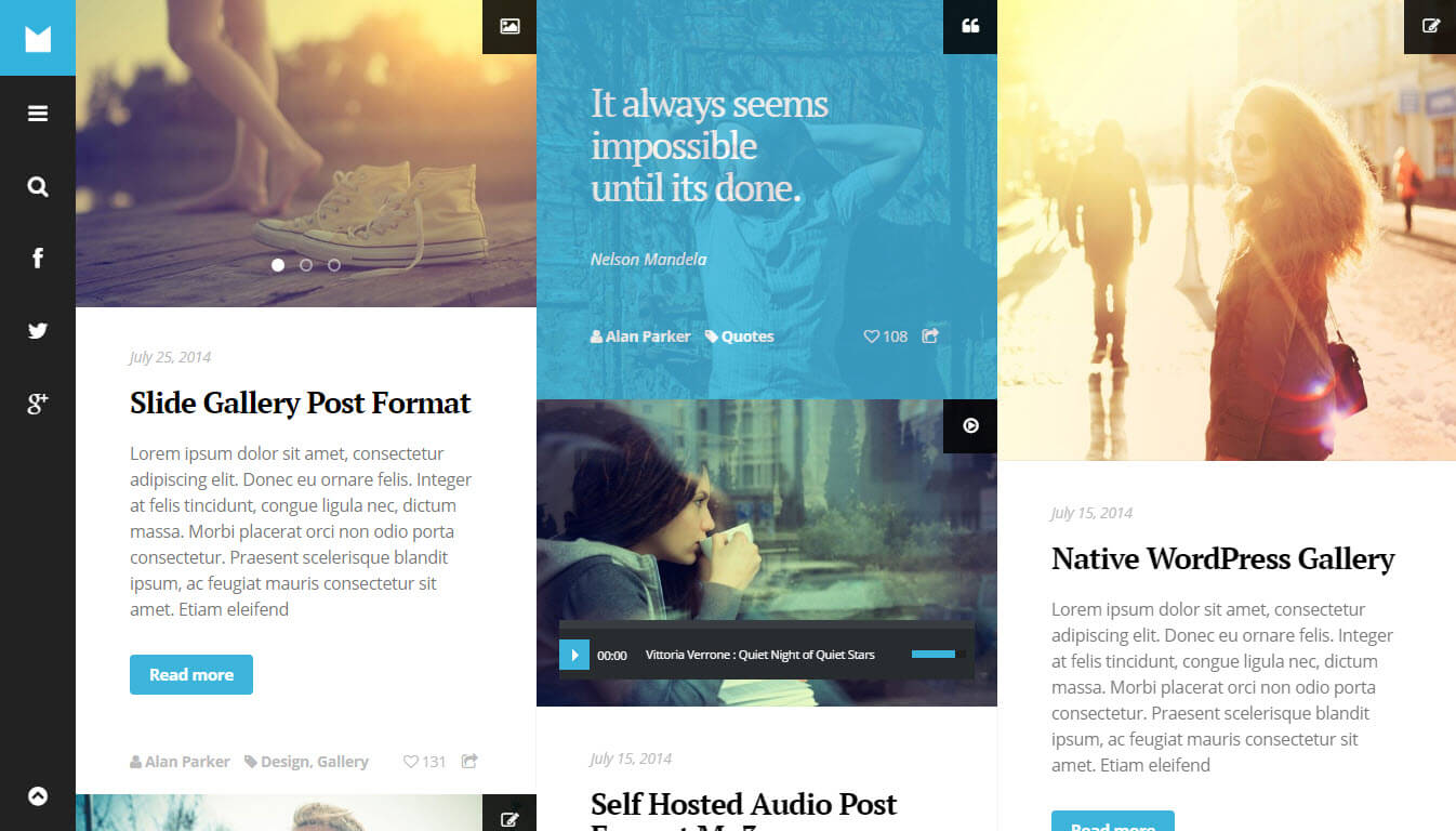 Mono - Modern Grid Based WordPress Theme