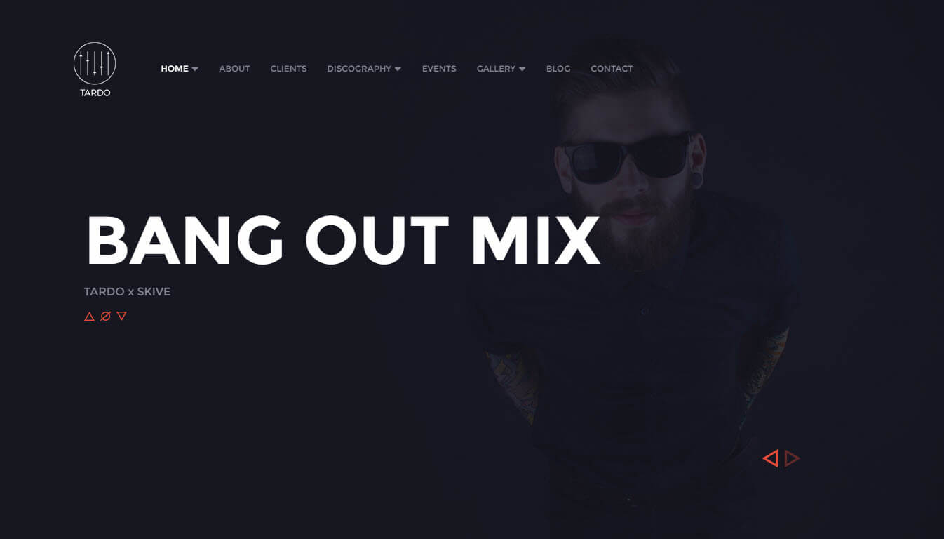 TARDO - DJ and Producer WordPress Theme