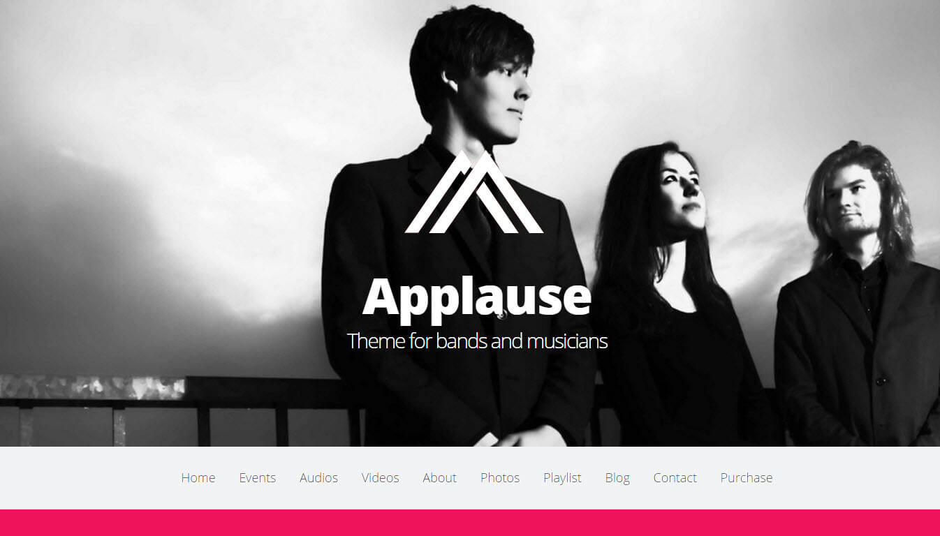 Applause - One-Page DJ WordPress Theme