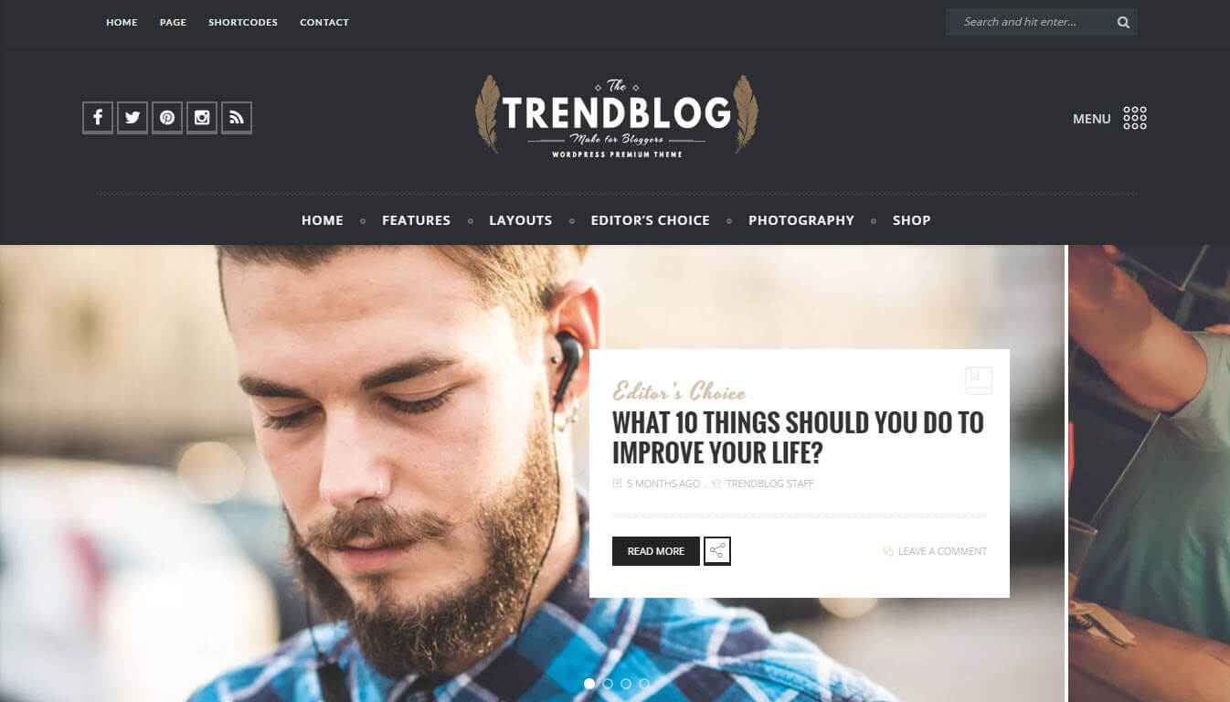 TrendBlog - Vintage Blogging WordPress Theme