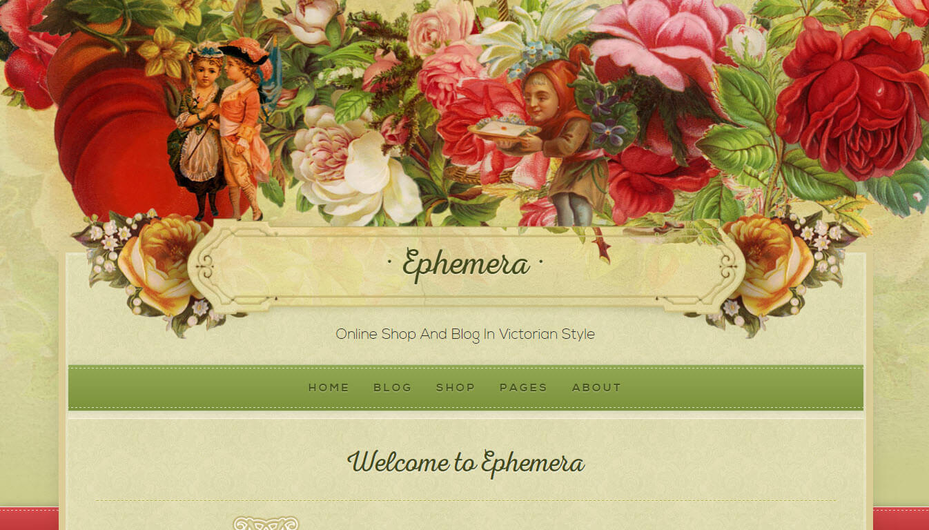 Ephemera - Vintage Ecommerce WordPress Theme