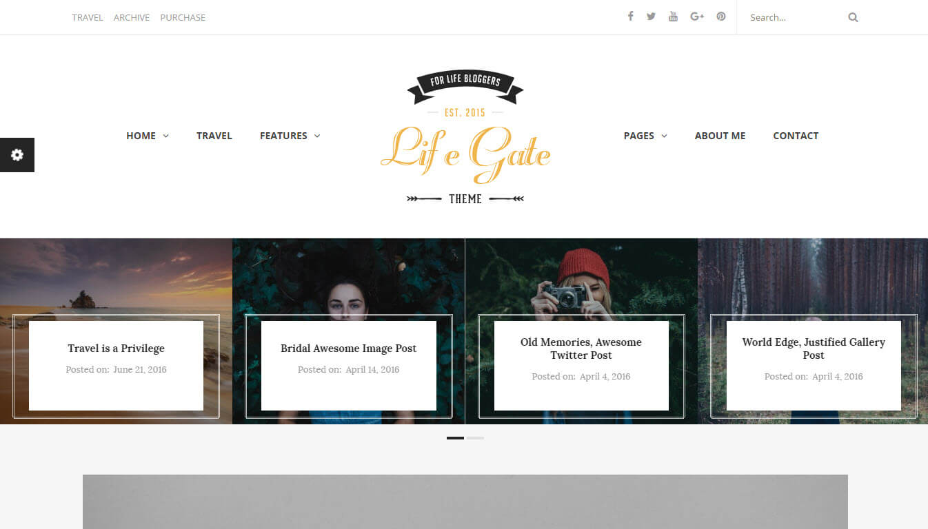 Life Gate - Vintage Personal Blog WordPress Theme