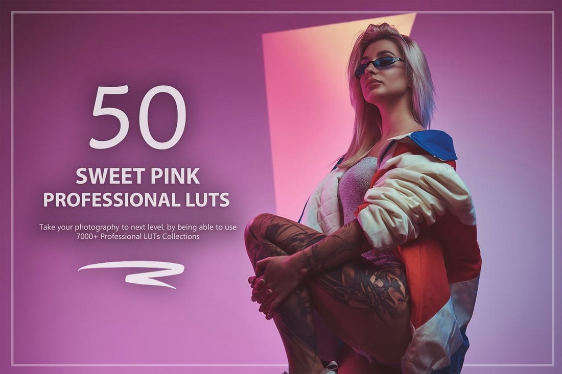 50 Sweet Pink LUTs and Presets Pack