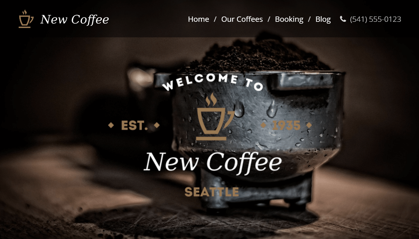 New Coffee - Responsive Dark WordPress Theme