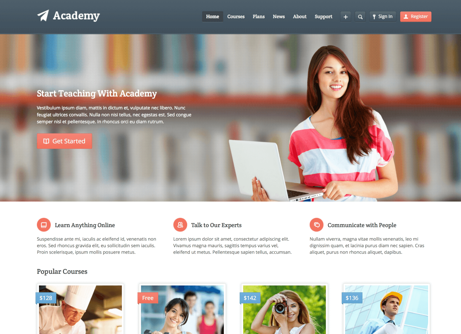 Academy - Learning Management Theme