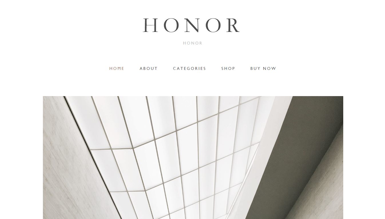 Honor - Minimalist WordPress Theme