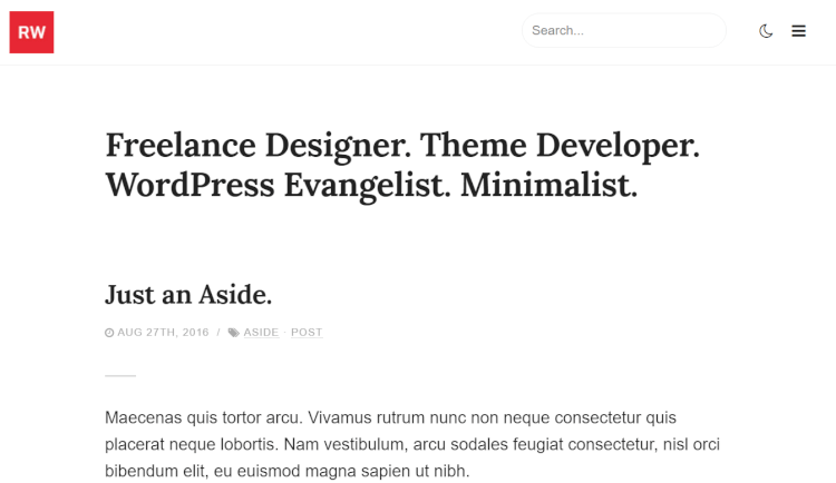 33 best wordpress themes for beginners 2018 theme junkie wordpress themes minimalist