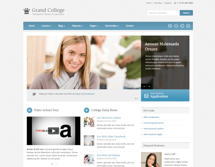 grand college education wordpress theme