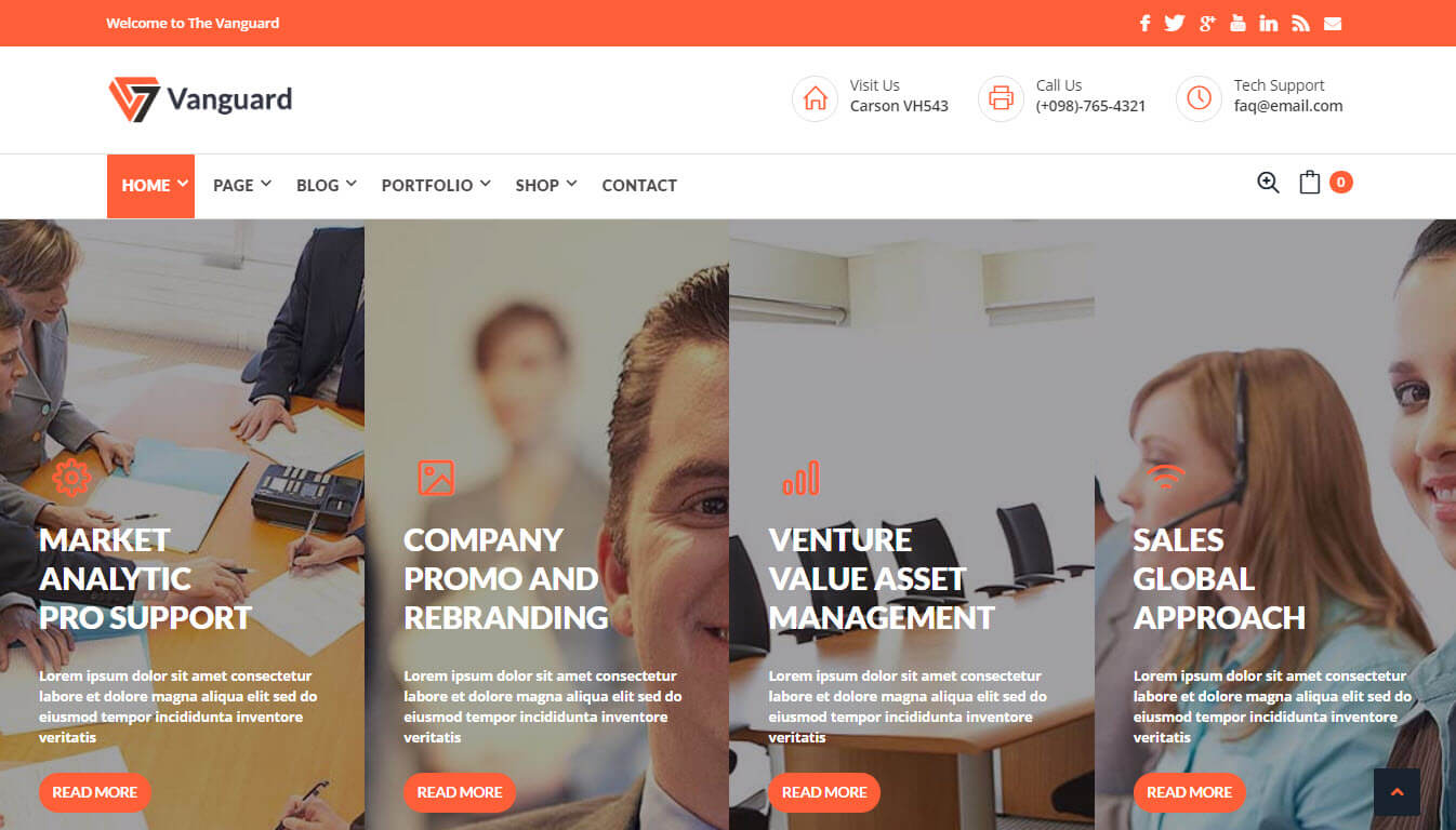 The Vanguard - Business & Corporate WordPress Theme