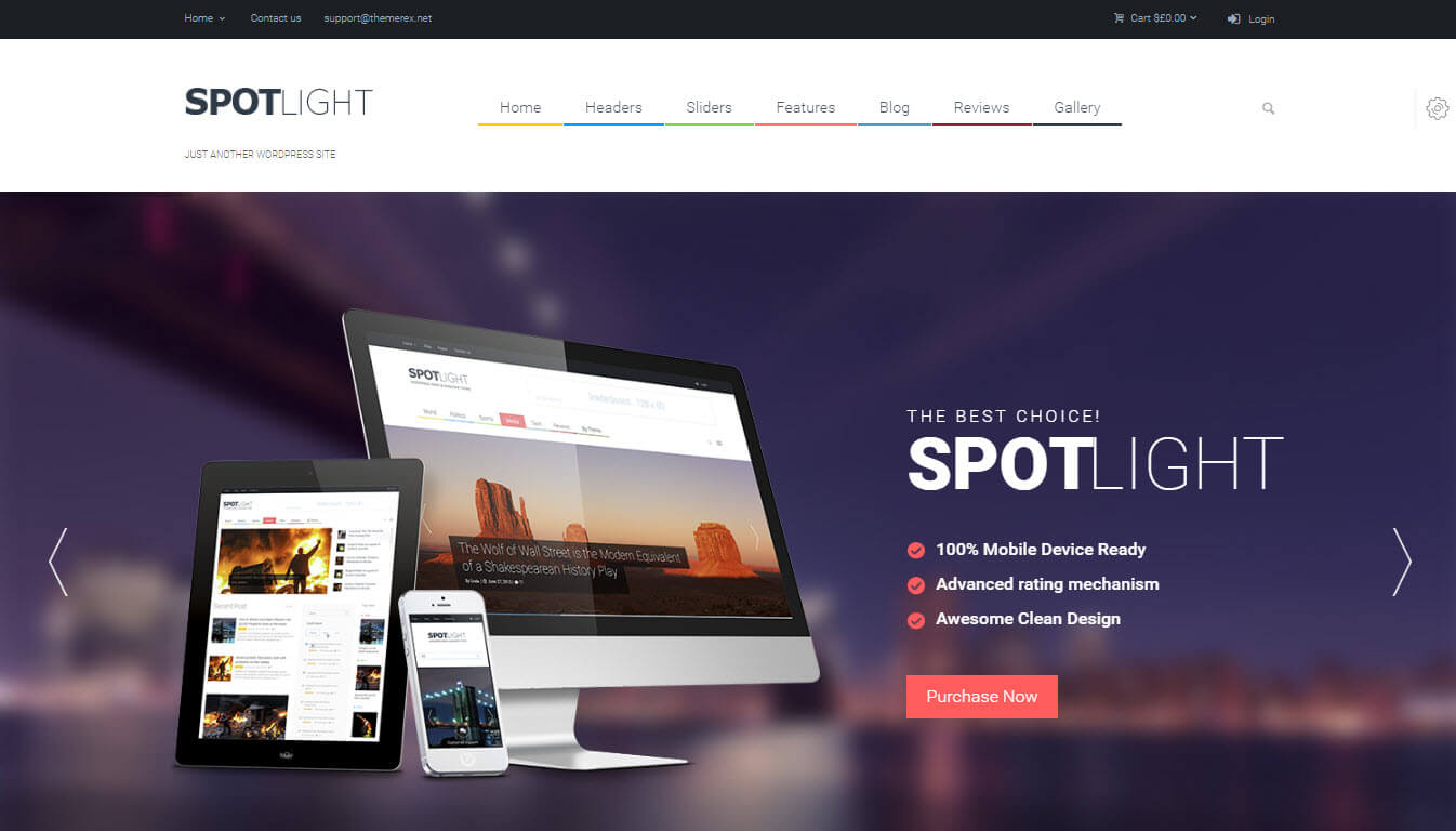 SpotLight - Magazine Google AdSense WordPress Theme