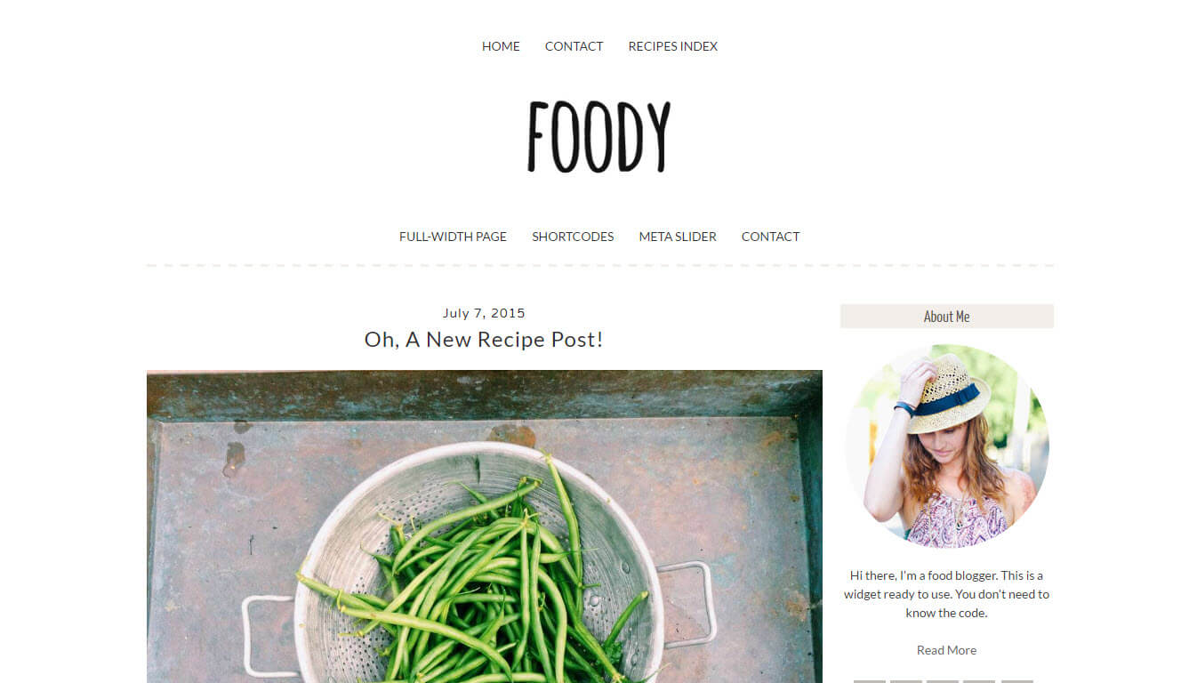 Foody - Food and Drink WordPress Theme