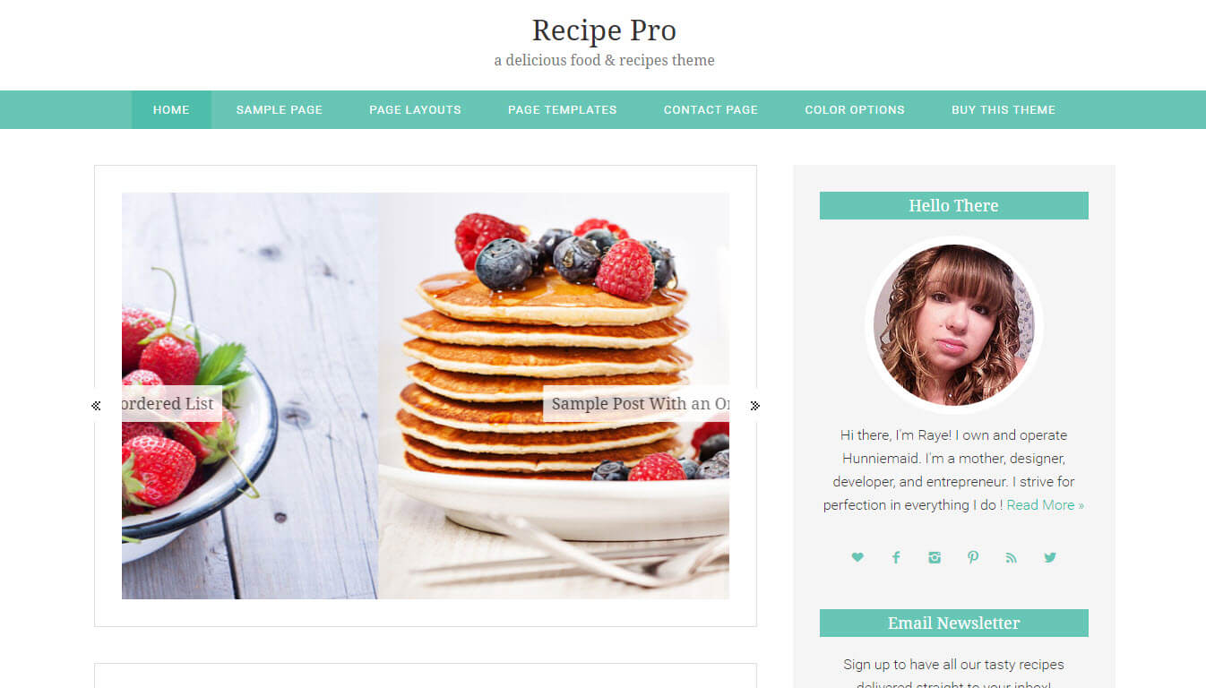 Recipe Pro - Food and Drink WordPress Theme