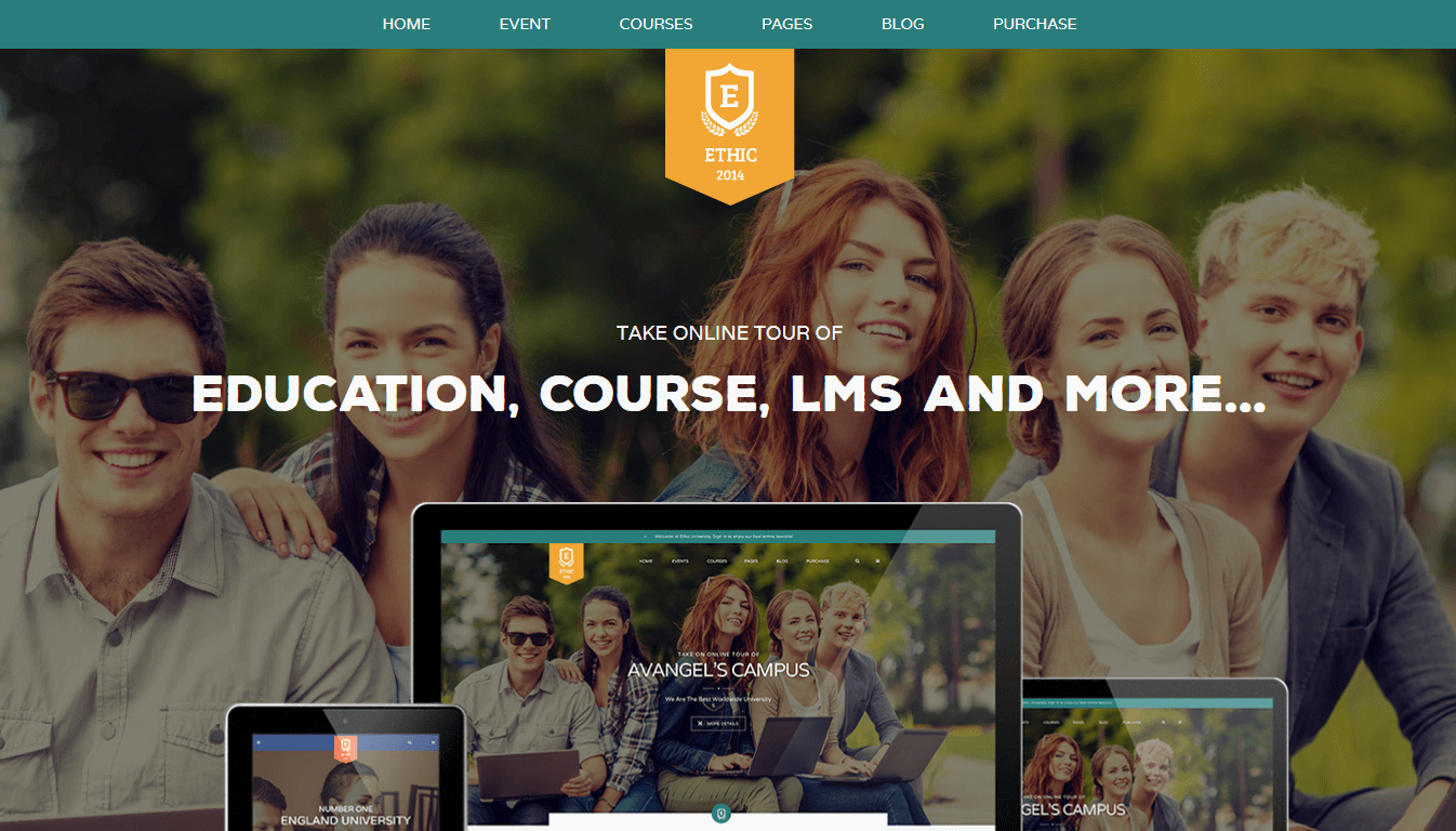 Ethic - Education and Univsersity LMS WordPress Theme