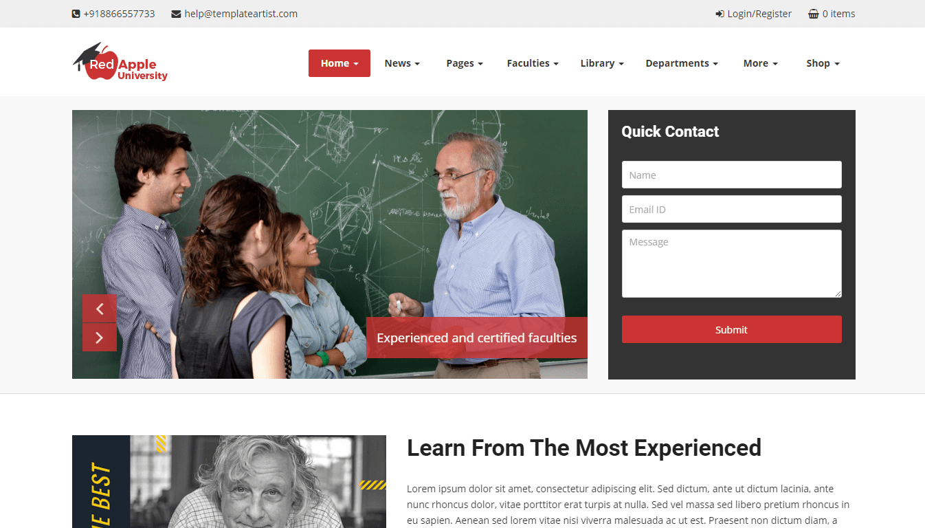 RedApple - Education and University WordPress Theme