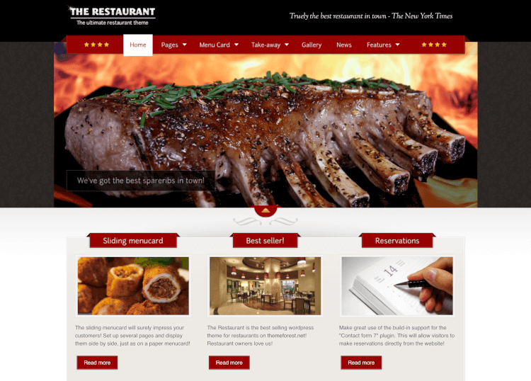 restaurant wordpress theme