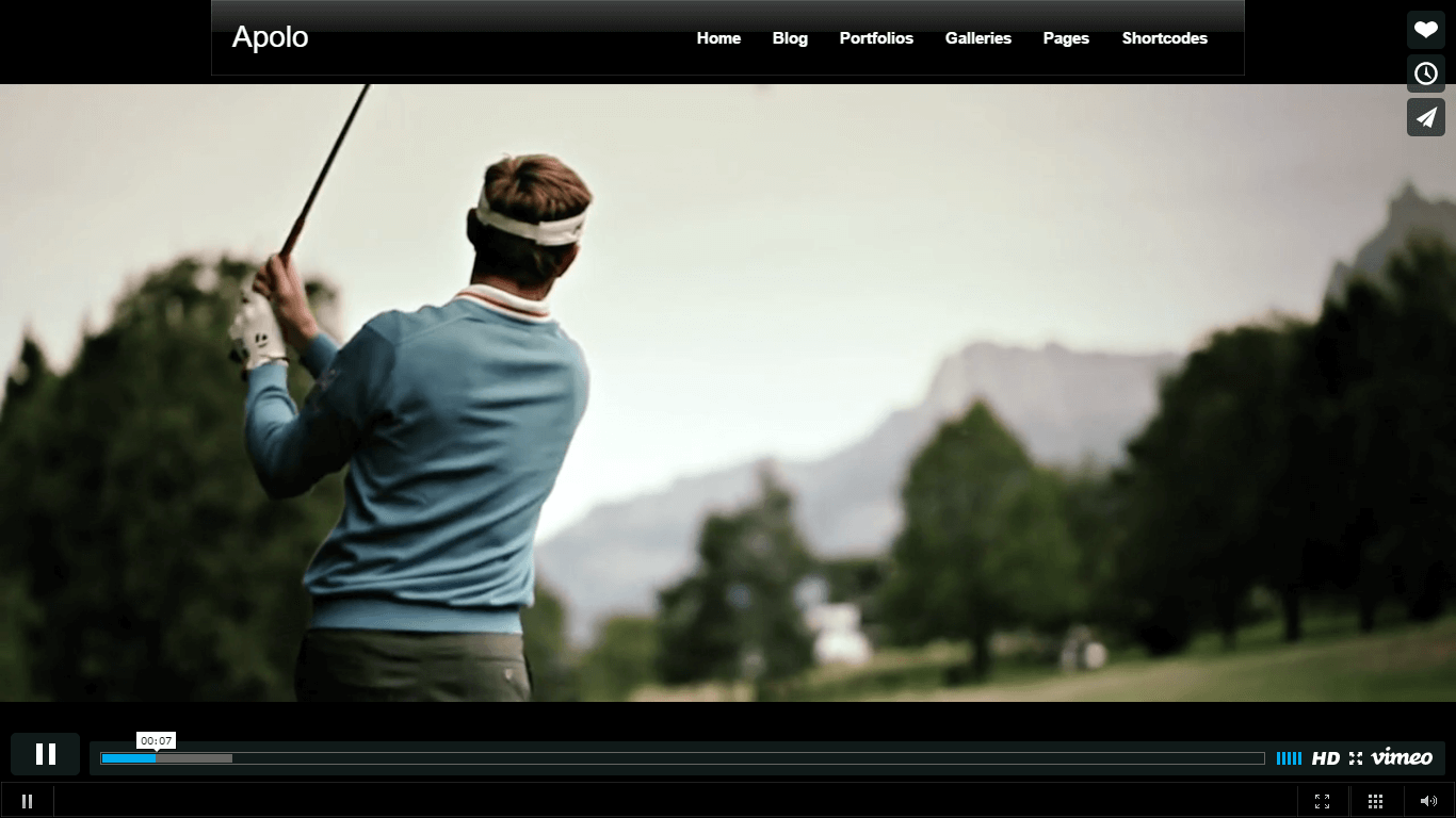 Apolo - Full-Screen Video Background WordPress Theme