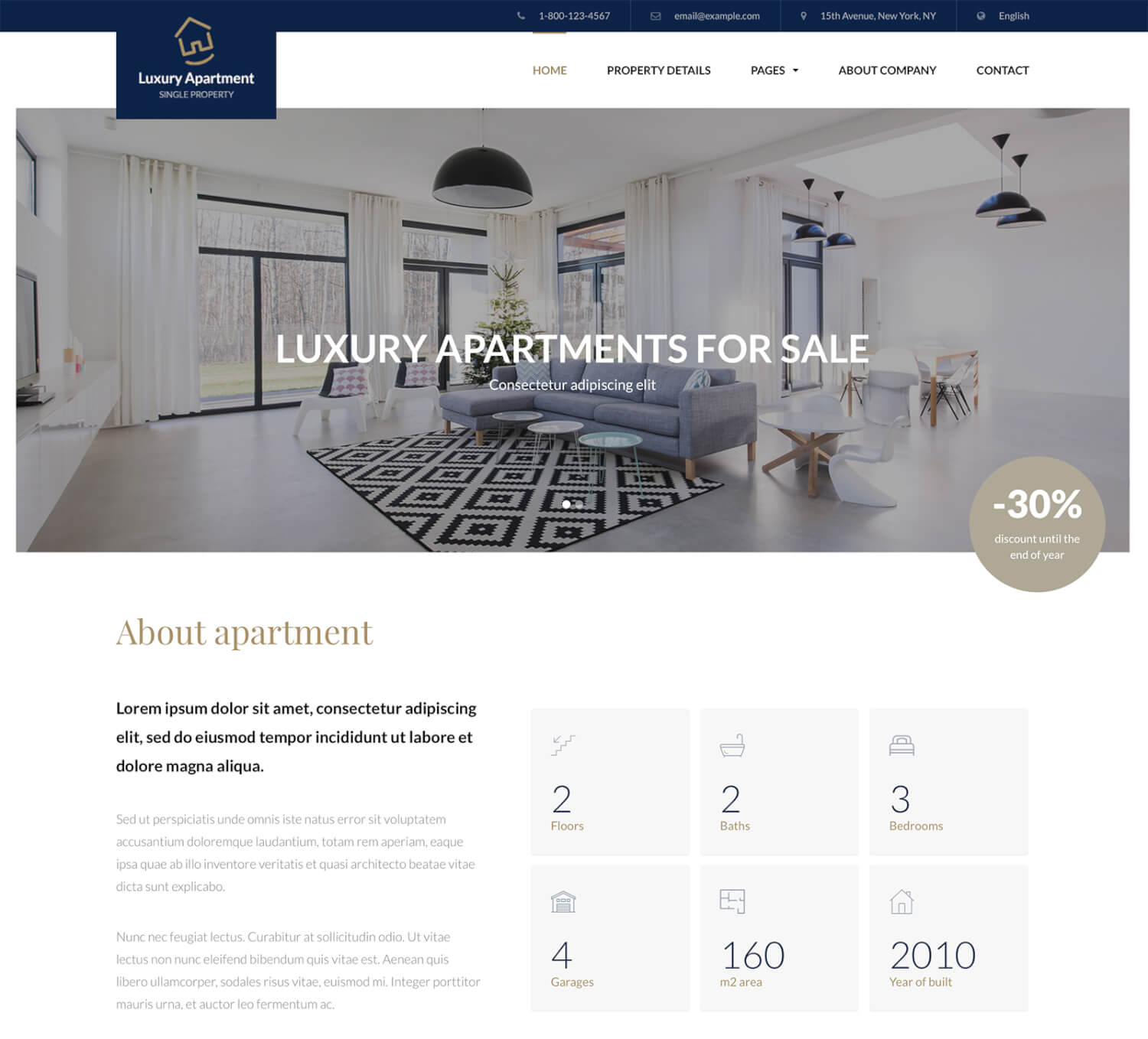 Luxury Apartment & Property Theme