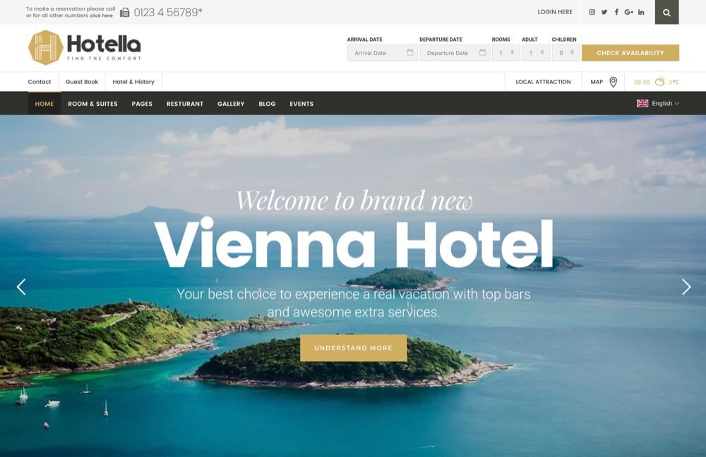 Hotella - Resort & Hotel Booking Theme