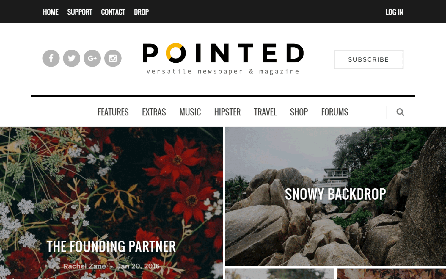 Pointed - Blog and News Grid WordPress Theme