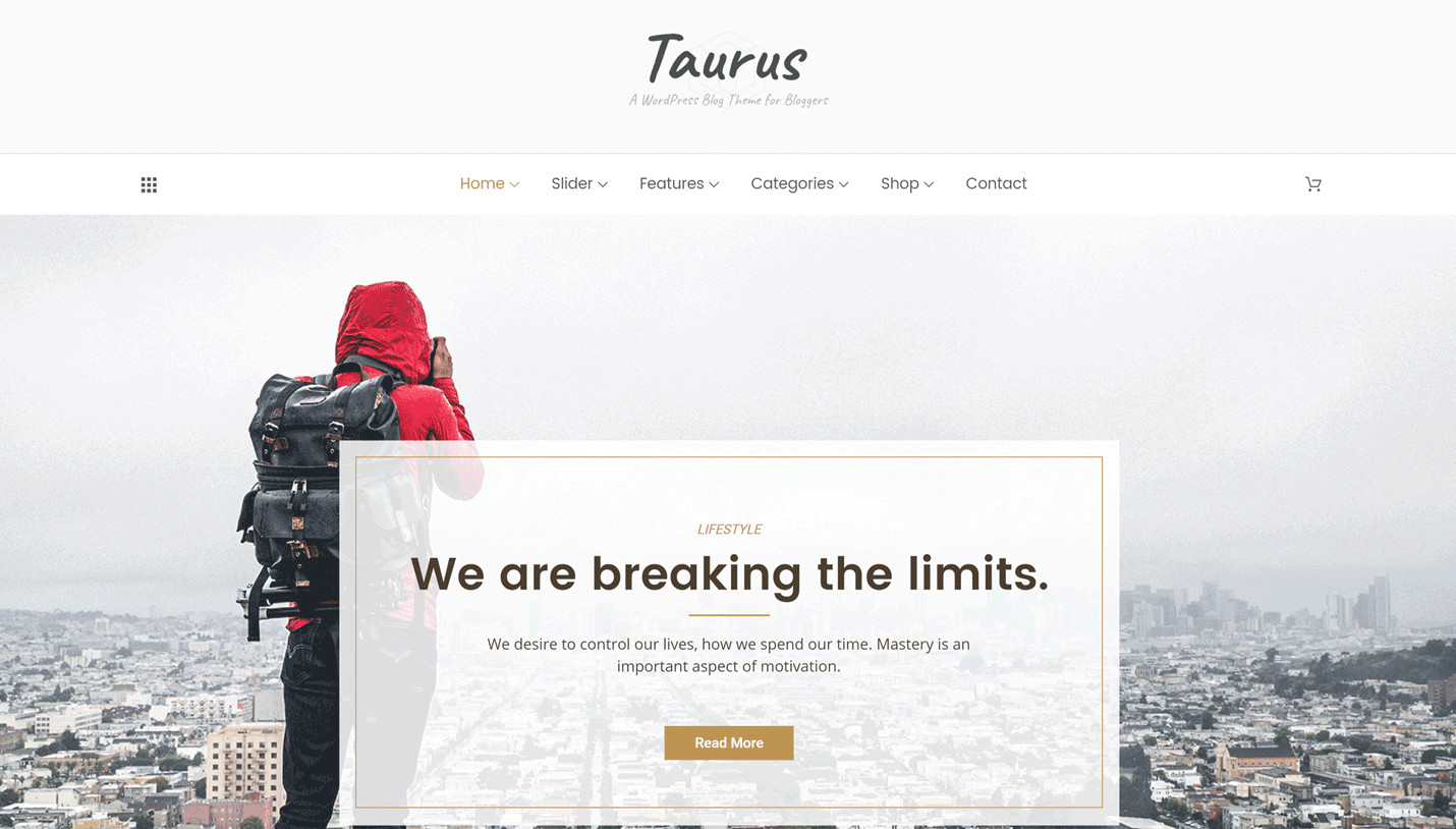 Taurus - Personal Blogger WordPress Theme