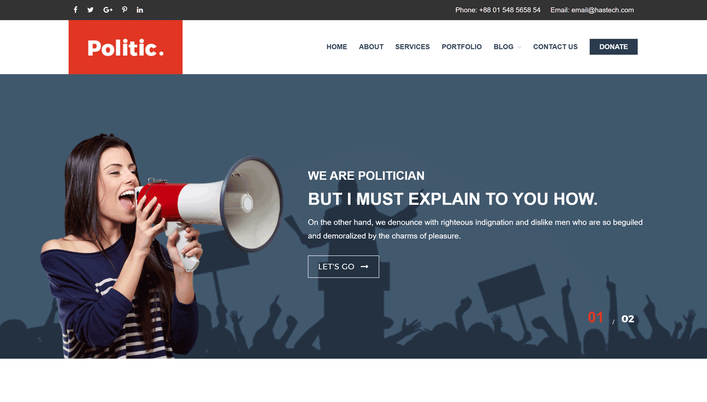 Politic – Drag-and-Drop Political WordPress Theme