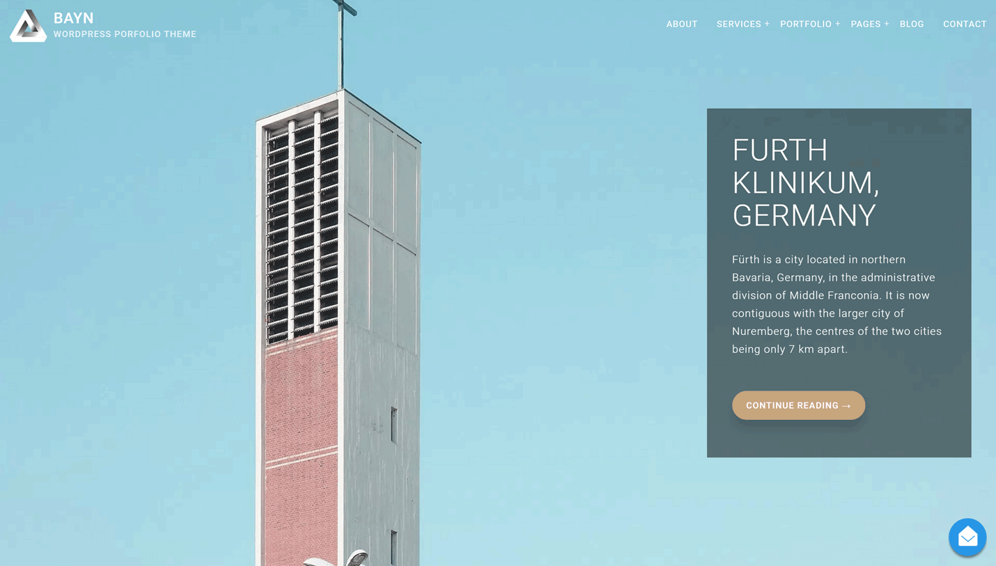 Bayn - Fullscreen Business Portfolio WordPress Theme
