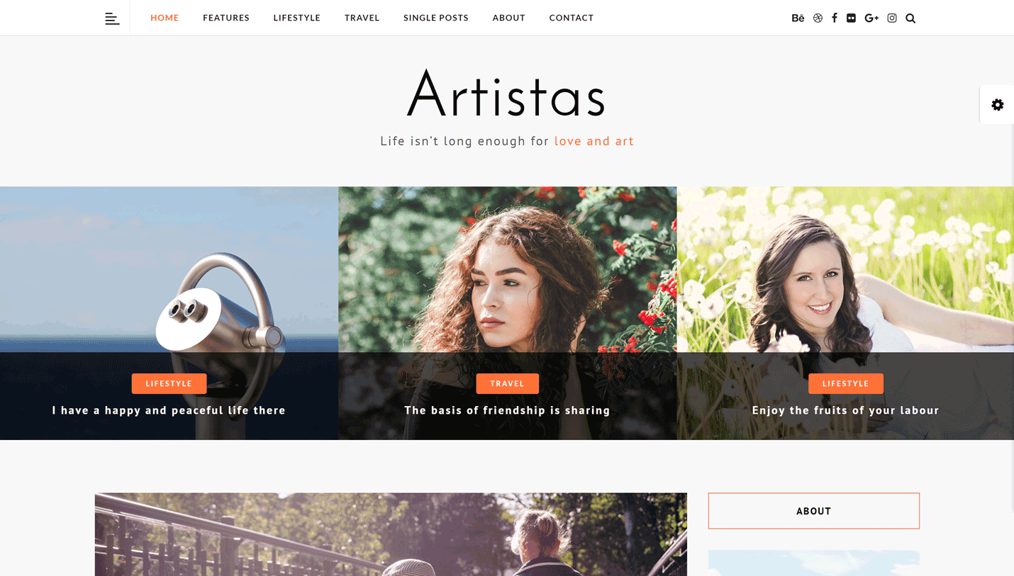 Artistas - Clean and Simple Blogging WordPress Theme