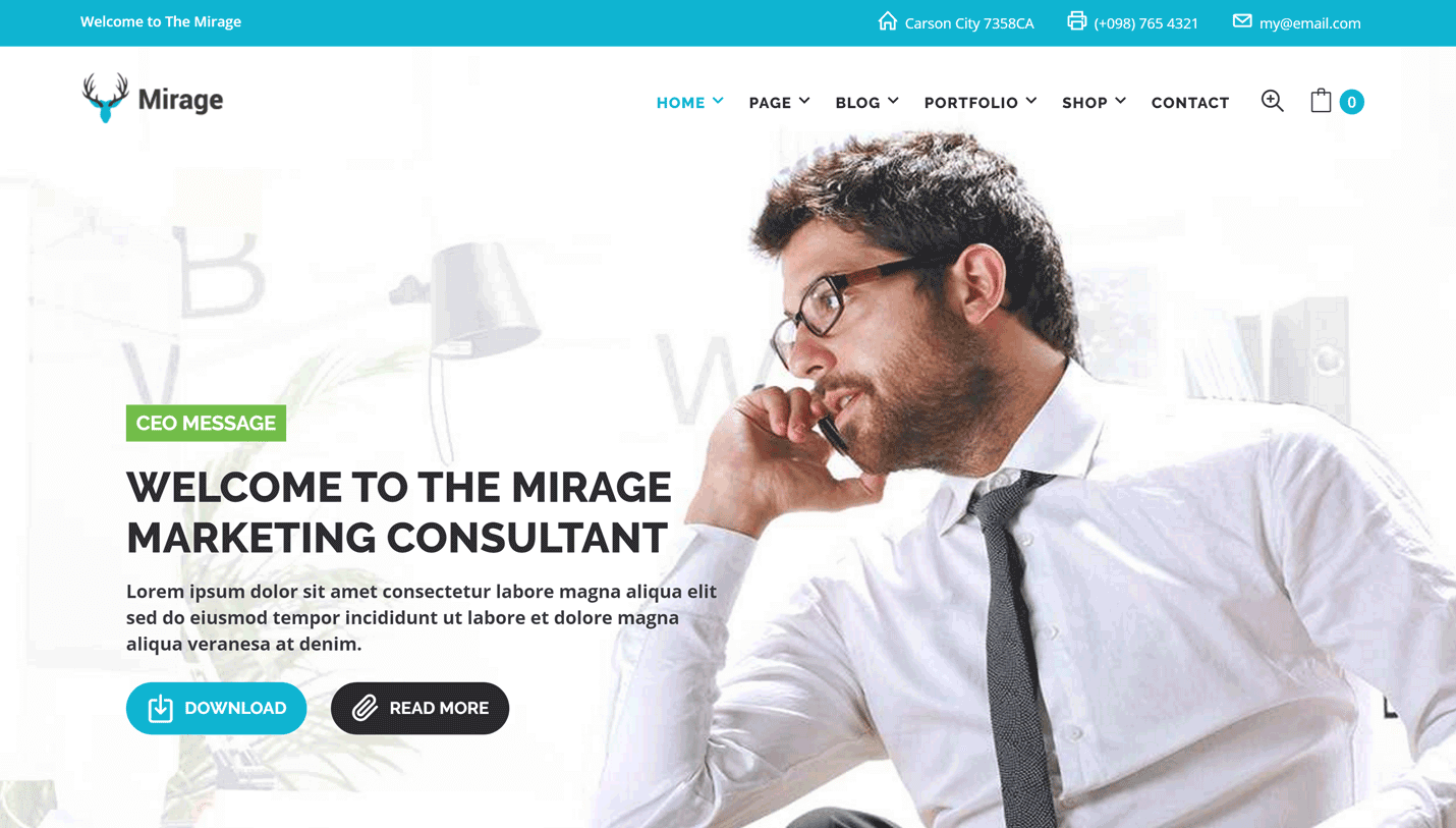 Mirage - Business and Marketing WordPress Theme