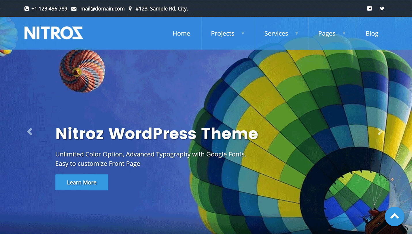 Nitroz - Drag-and-Drop Corporate WordPress Theme