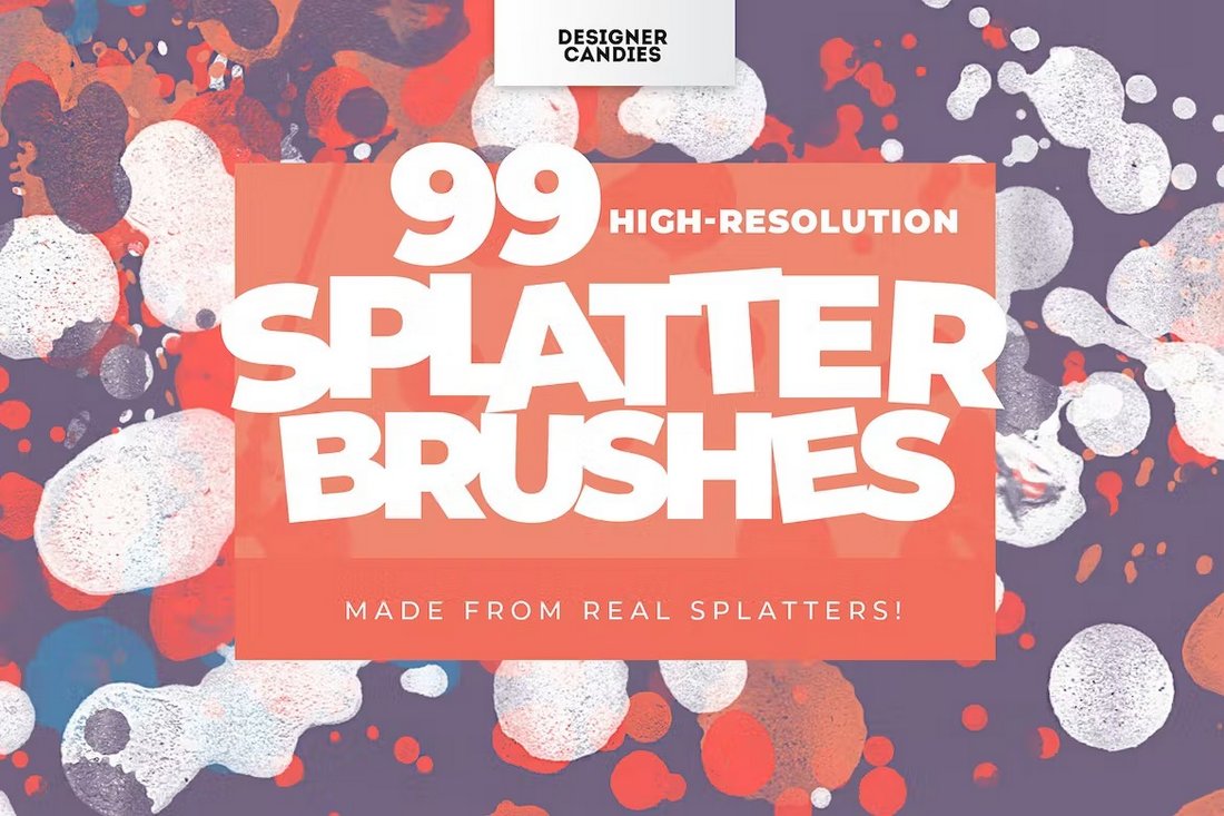 99 Paint Splatter Brushes for Photoshop