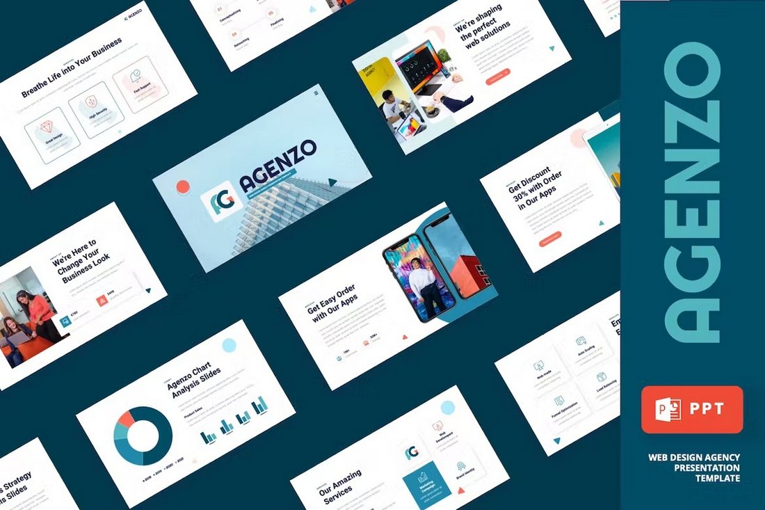 AGENZO - Web Design Agency Powerpoint Template