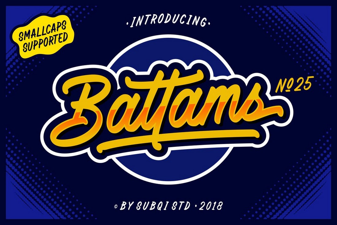 AMR Battams - Baseball Font