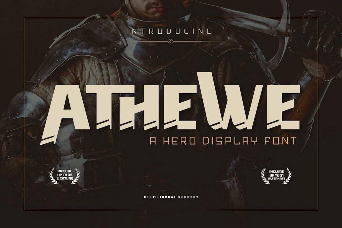 ATHEWE - Stylish Gaming Title Font