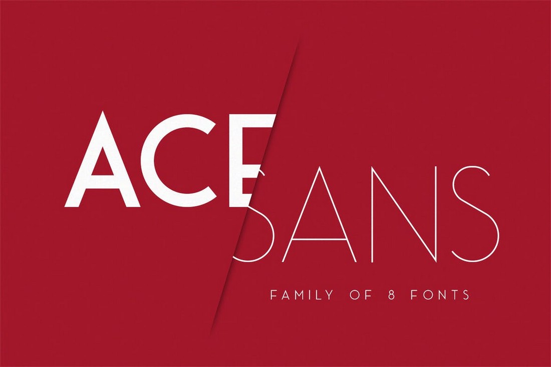 Ace Sans - Keluarga Font Geometris