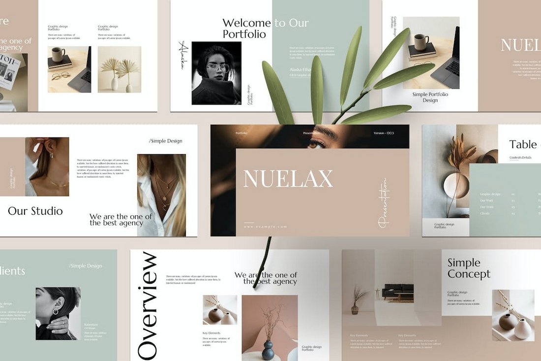 Aesthetic Portfolio Google Slide Template