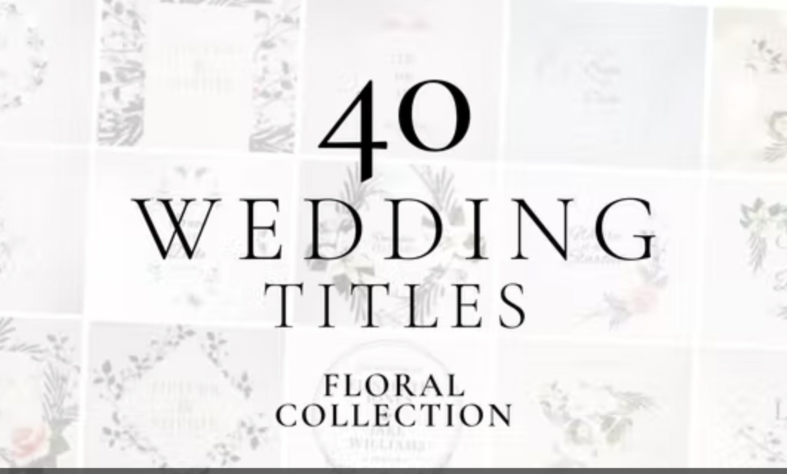 After Effects wedding template