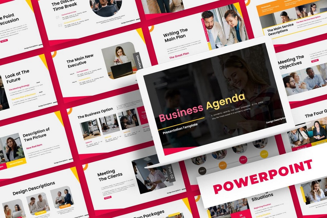 Agency & Business Agenda Powerpoint Template