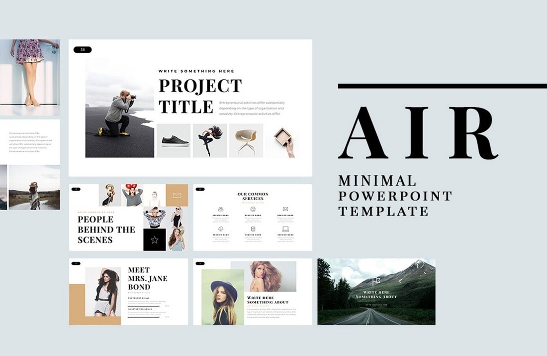 Air - Free Minimal PowerPoint Template