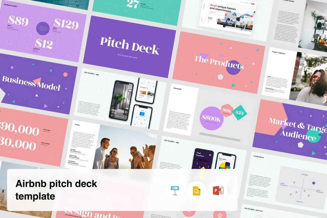 Airbnb Startup Presentations Pitch Deck Template