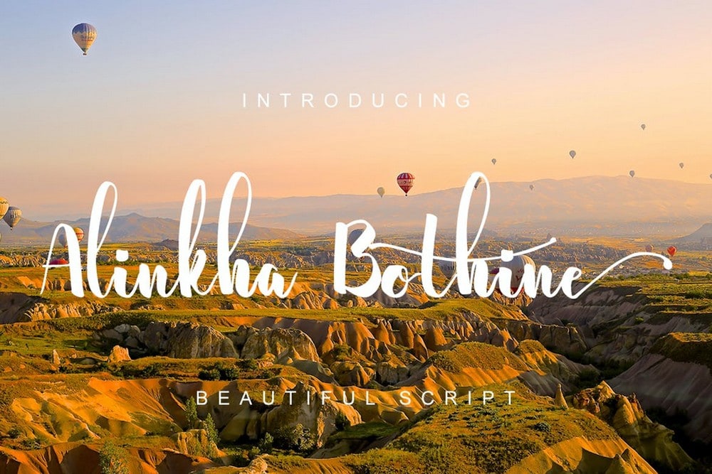 Alinkha Bothine - Script Font For Wedding Invitations