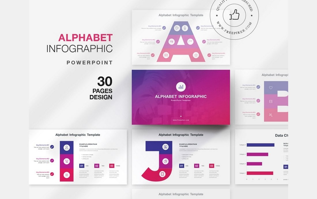 Alphabet - Free Infographic PowerPoint Template
